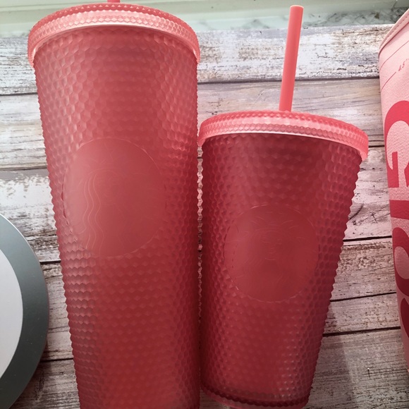Starbucks 2022 Valentine’s Day Studded Jelly Pink Lemonade Set - Picture 2 of 6